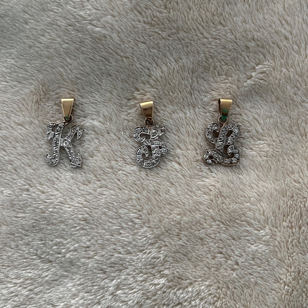 Initial Diamond charms